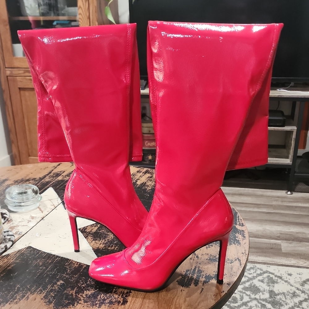 I.N.C. INTERNATIONAL CONCEPTS Women's Keenah Over-The-Knee Boot Red NEW 🔥❤️